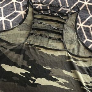 Victoria’s Secret Sport Cage back camo tank